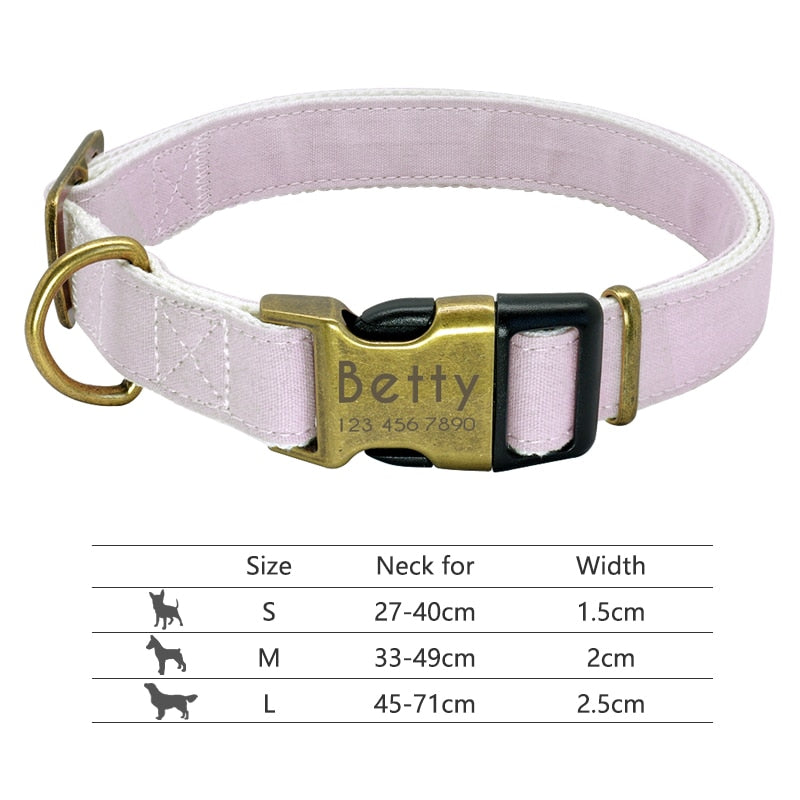 Nylon Dog Collar Personalized