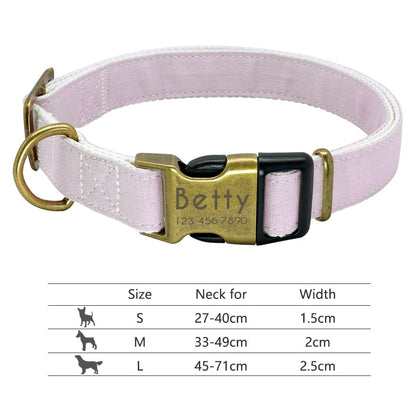 Nylon Dog Collar Personalized