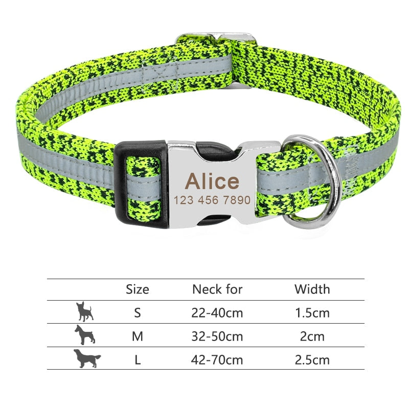 Nylon Dog Collar Personalized