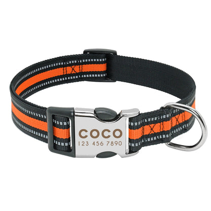 Nylon Dog Collar Personalized