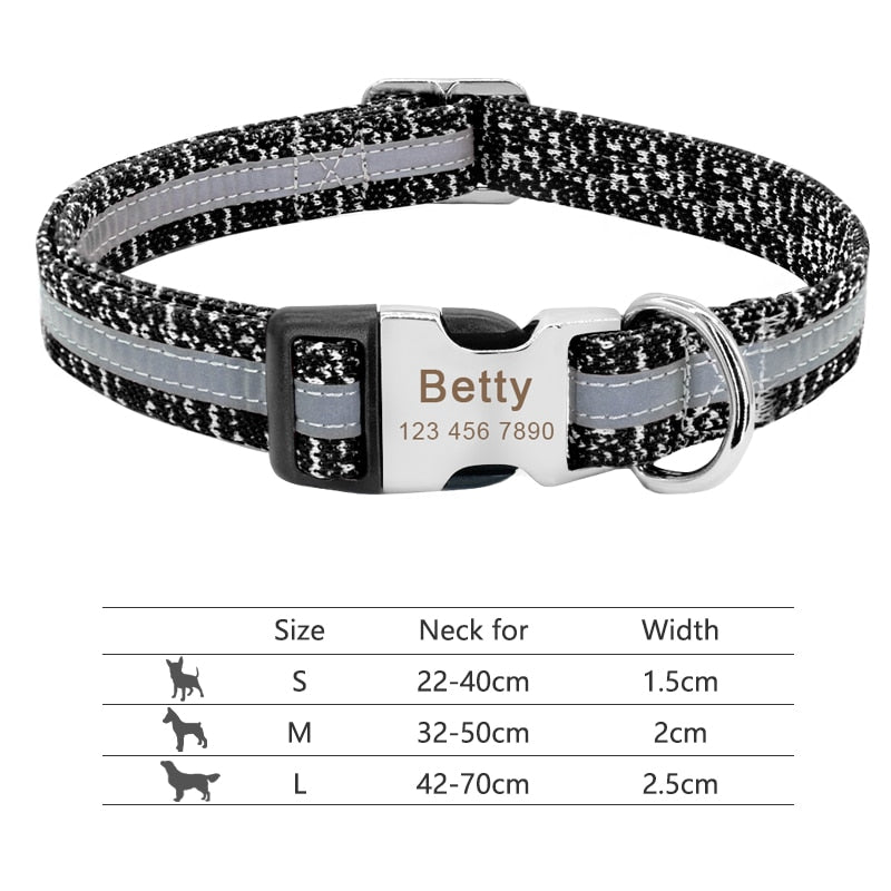 Nylon Dog Collar Personalized
