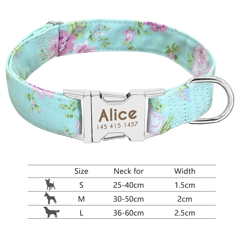 Nylon Dog Collar Personalized