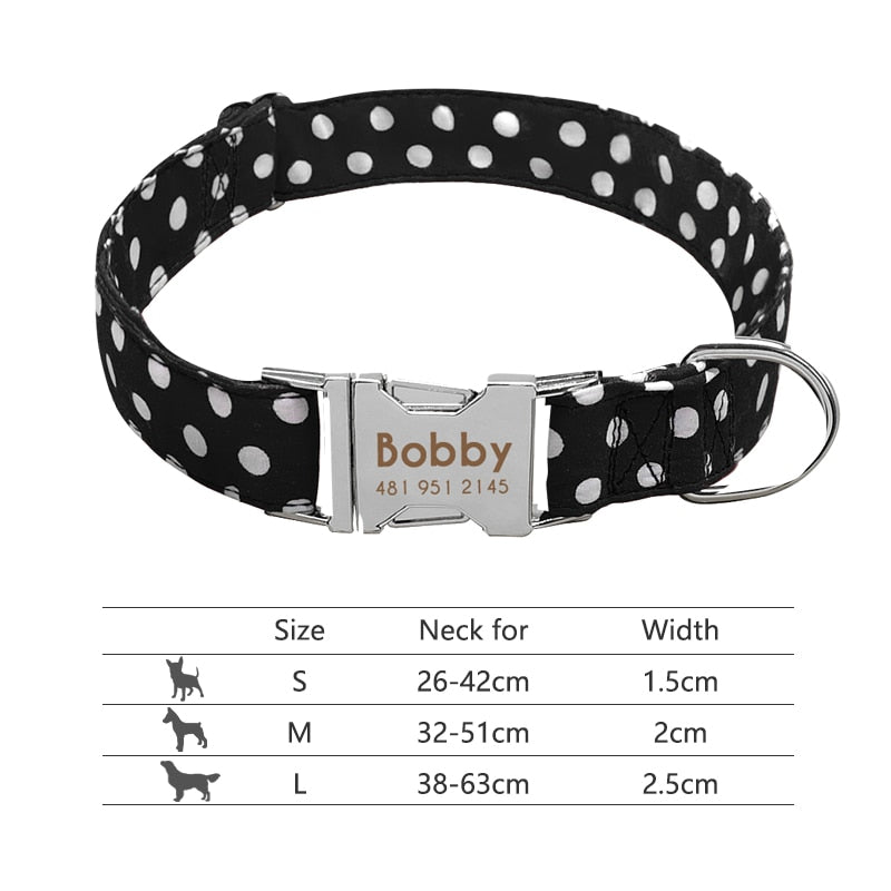Nylon Dog Collar Personalized