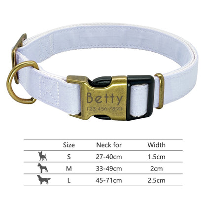 Nylon Dog Collar Personalized
