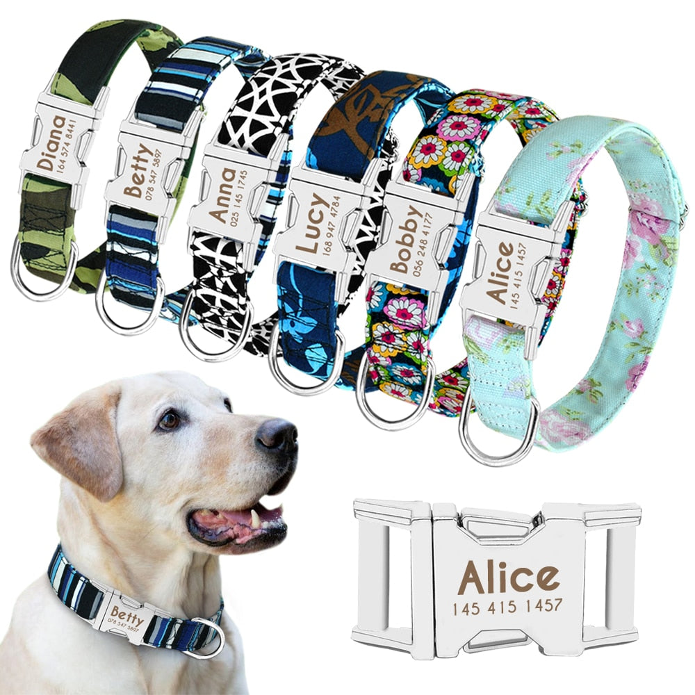 Nylon Dog Collar Personalized