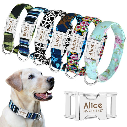 Nylon Dog Collar Personalized