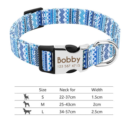 Nylon Dog Collar Personalized