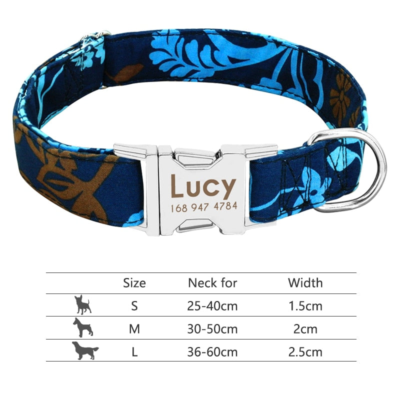Nylon Dog Collar Personalized