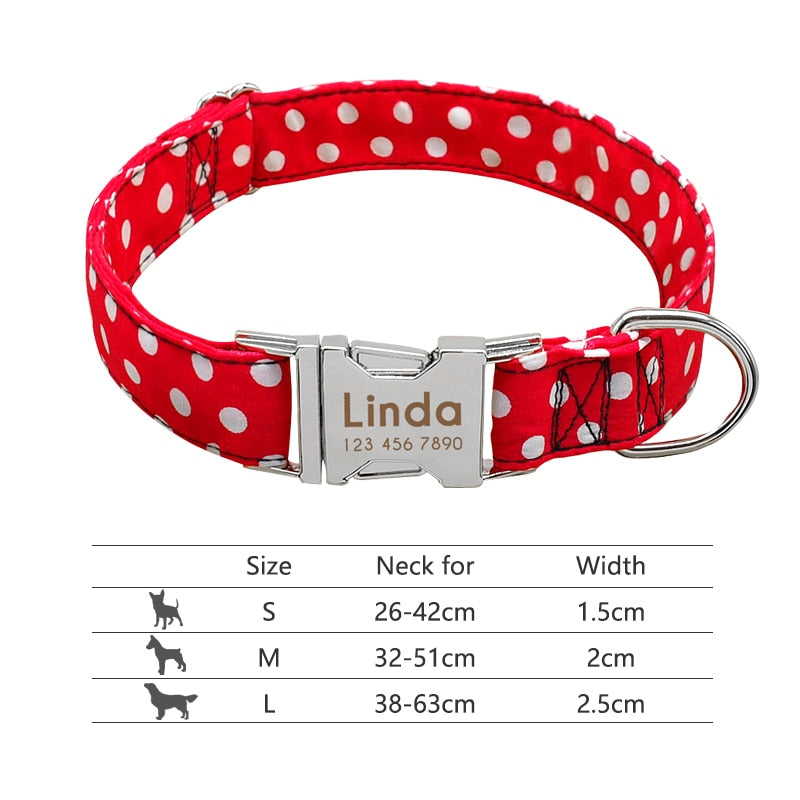 Nylon Dog Collar Personalized