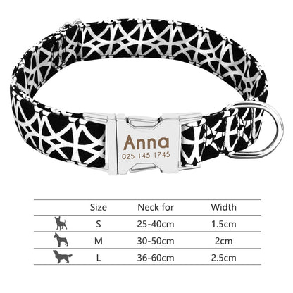 Nylon Dog Collar Personalized