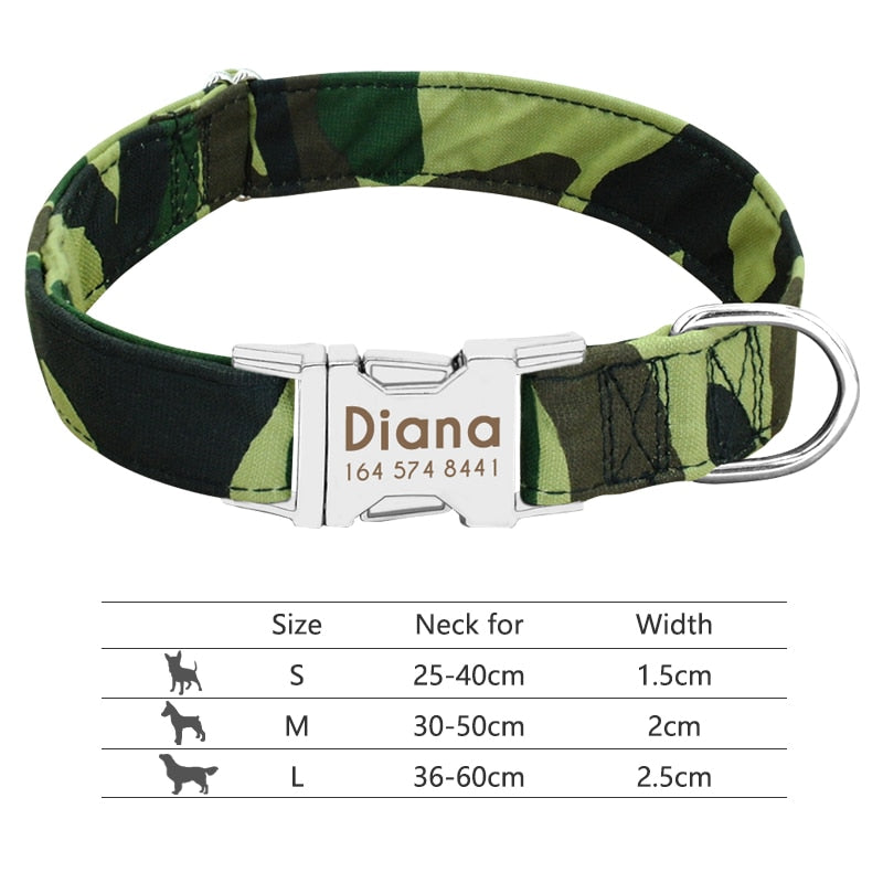 Nylon Dog Collar Personalized