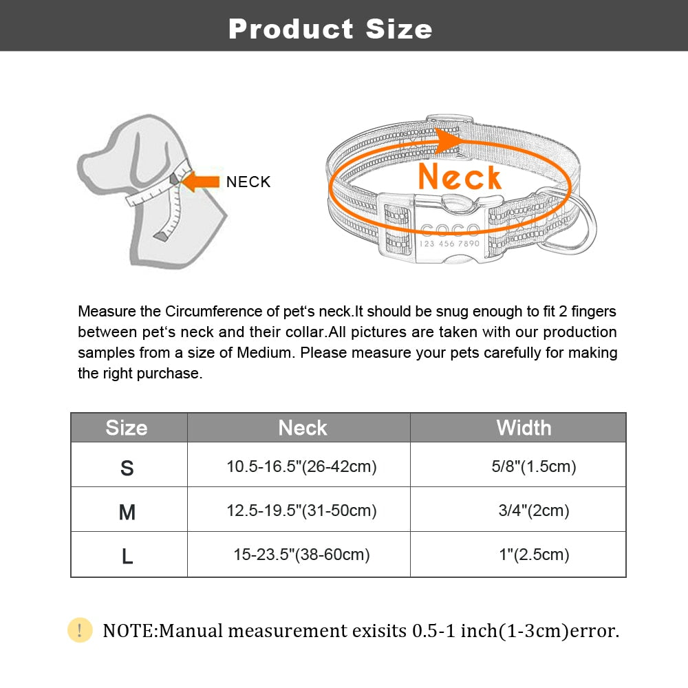 Nylon Dog Collar Personalized