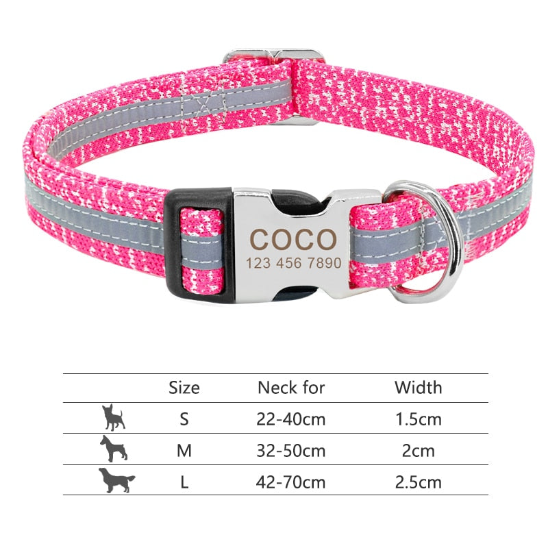 Nylon Dog Collar Personalized