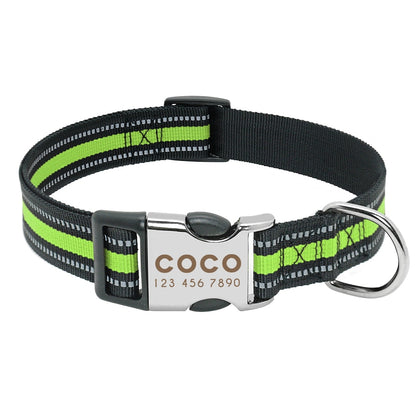 Nylon Dog Collar Personalized