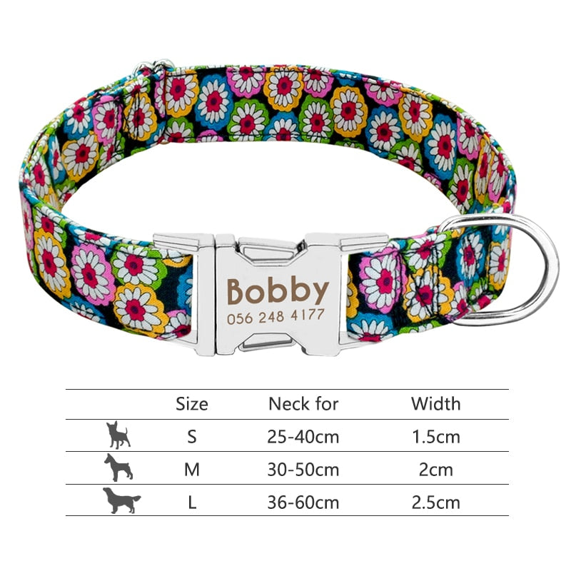Nylon Dog Collar Personalized