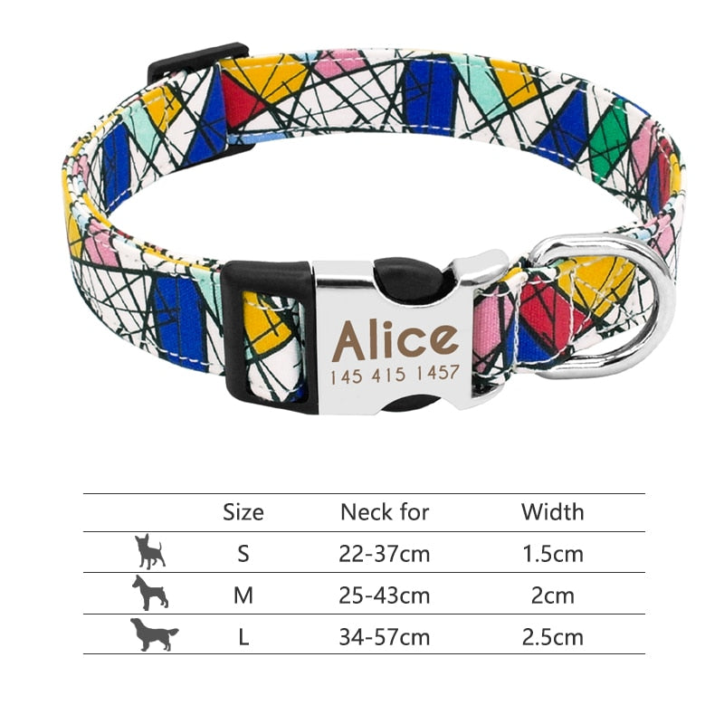 Nylon Dog Collar Personalized