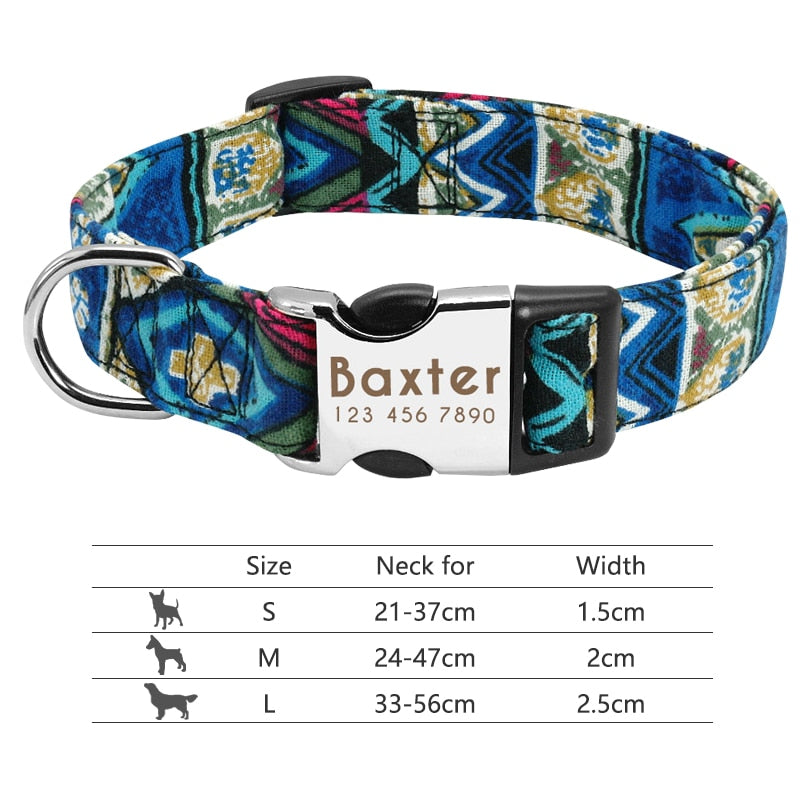 Nylon Dog Collar Personalized