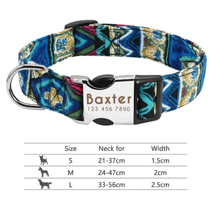 Nylon Dog Collar Personalized