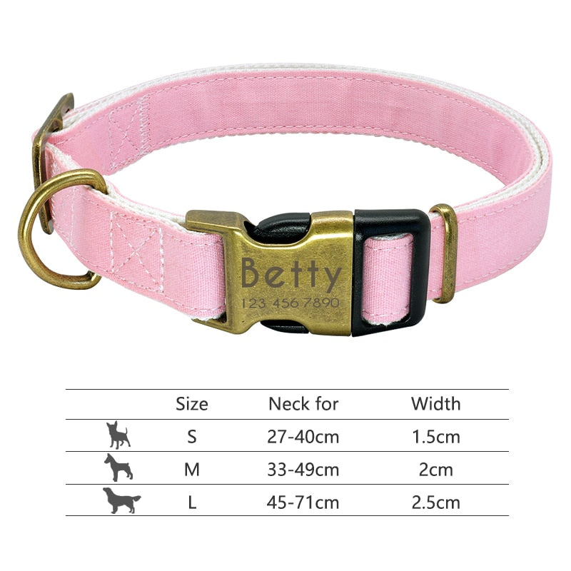 Nylon Dog Collar Personalized