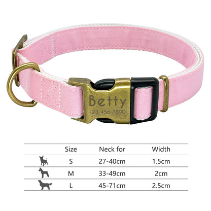 Nylon Dog Collar Personalized