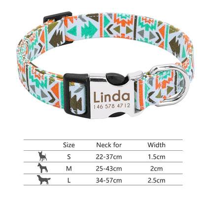 Nylon Dog Collar Personalized