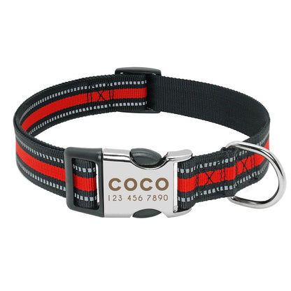 Nylon Dog Collar Personalized